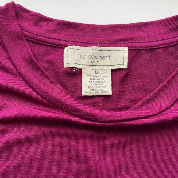 NYLA Women's Rayon Spandex Peplum Magenta Blouse, Size M - Picture 7 of 13